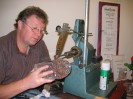 Glas wird graviert
