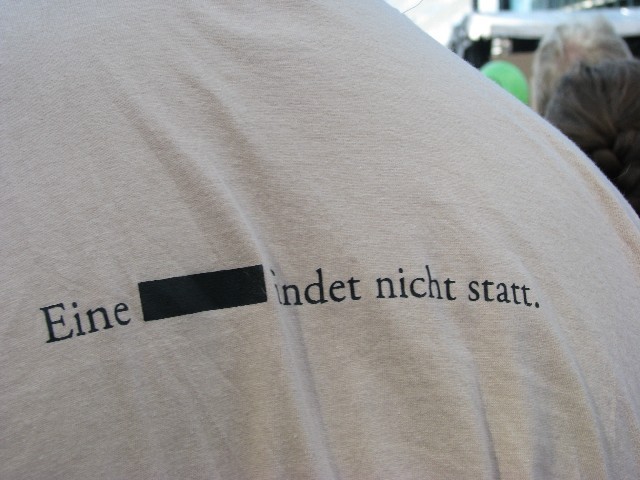 Eine [[[]]] findet nicht statt.