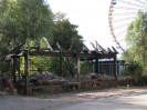 Abgebrannte Strohhütte