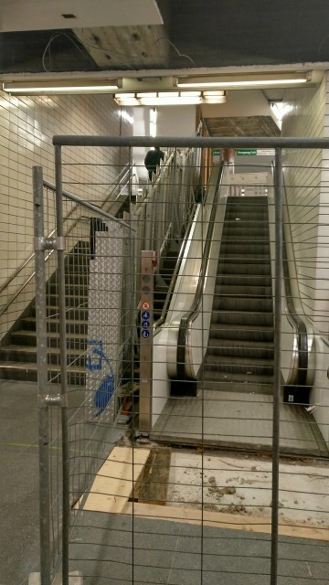 Umbau Ritterstraße - Alte Rolltreppe