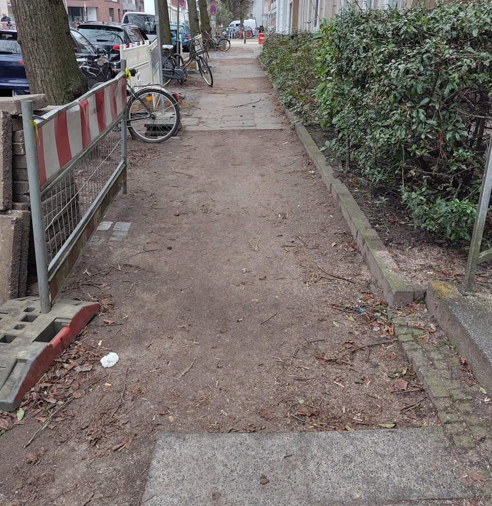 Gehwegschäden Humboldtstraße